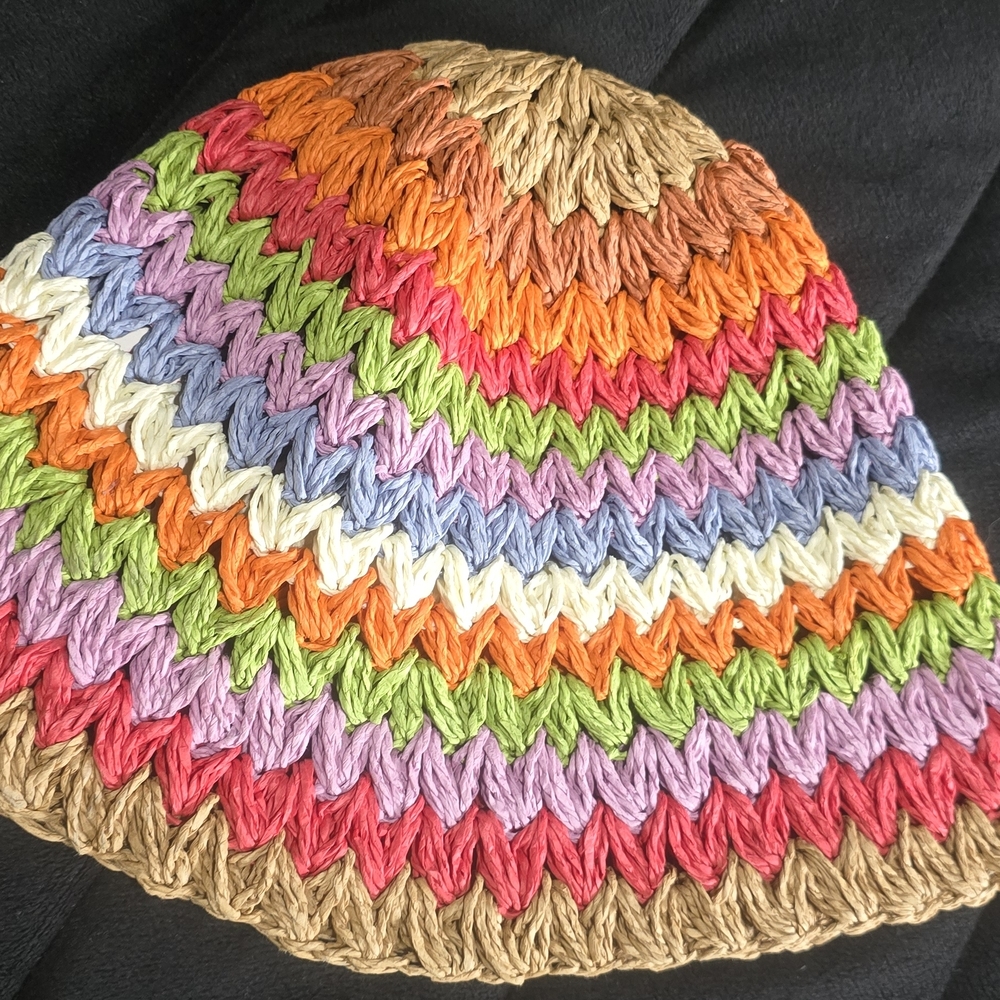 Source Unknown Multicolor Crochet Hat